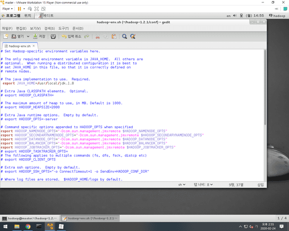 hadoop-env.sh 설정
